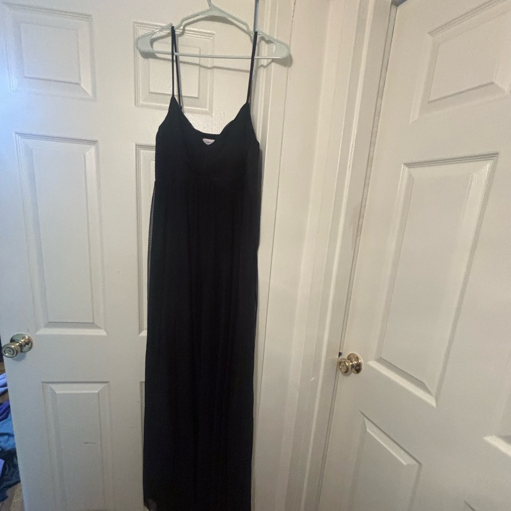 Calvin Klein Black Sleeveless Spaghetti Strap Sundress